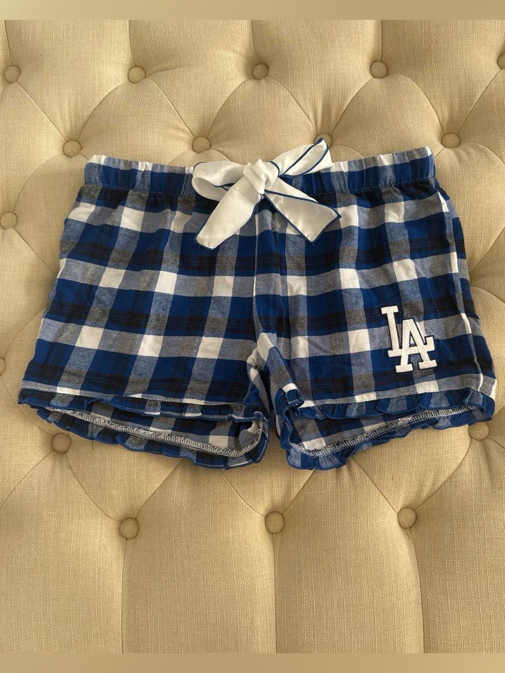 Concepts Sport Blue and White Plaid Sleep Shorts